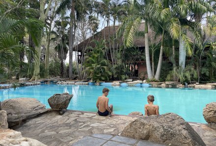 Südafrika mit Kindern - Südafrika for family - Makutsi Safari Farm - Freizeit am Pool