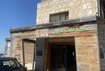 Jordanien Rundreise mit Kindern - Ajloun Forest Reserve - Eingangsbereich