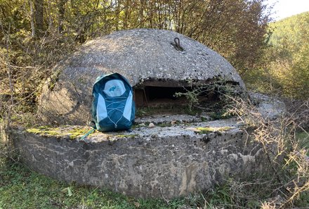 Albanien Familienreise - Albanien for family individuell - Bunker bei Farma Sotira