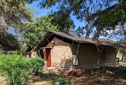 Kenia Familienreise - Kenia for family individuell - Best of Safari & Chale Island - Amboseli Nationalpark - Sentrim Camp - Zelt Außenansicht