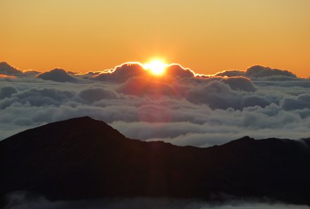 Hawaii Inselhopping for family individuell - Familienreise Hawaii mit Kindern - Sonnenuntergang mit Wolken