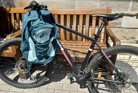 Bulgarien Familienreise - Bulgarien mit Kindern - Hotel Budapest Sofia - Fahrrad mit Rucksack