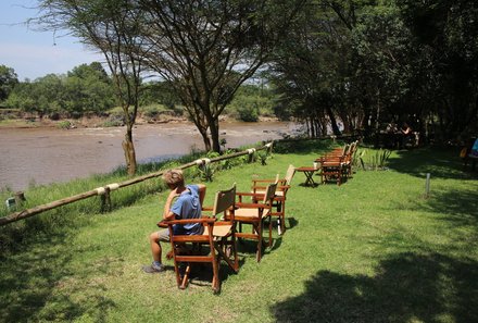 Kenia Familienreise - Kenia for family individuell - Best of Safari & Chale Island - Ziwani - Voyager Ziwani Camp - Kind am See