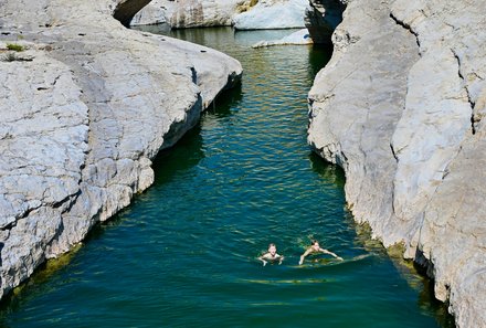 Oman for family individuell - Oman mit Kindern - Wadi Bani Khalid Schlucht mit Wasser