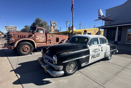 USA Südwesten mit Kindern - USA Westküste for family individuell - Abenteuer im Wilden Westen - Route 66 - altes Polizeiauto