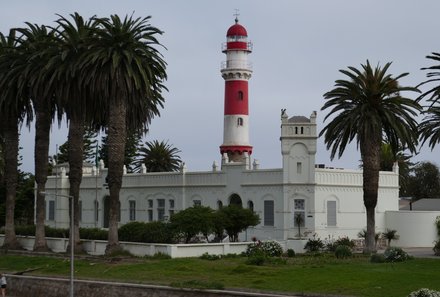 Namibia Familienreise im 4x4 Mietwagen mit Dachzelt - Swakopmund - Leuchtturm