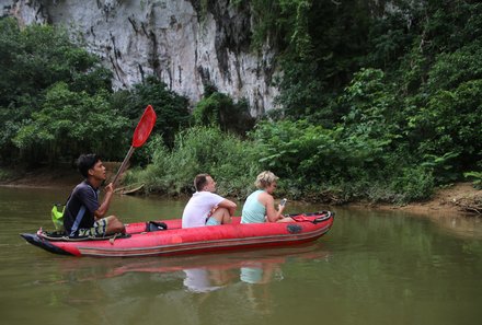 Thailand Familienreise mit Kindern - Thailand for family individuell - Kajak im Khao Sok