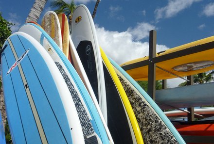 Hawaii Inselhopping for family individuell - Familienreise Hawaii mit Kindern - Surfbretter