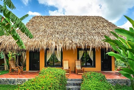 Vietnam Familienreise - Vietnam mit Kindern - Mekong Lodge - Bungalow Unterkunft