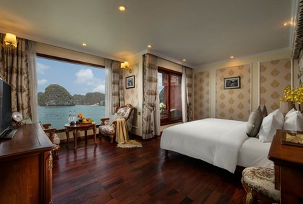 Vietnam & Kambodscha Familienreise - Vietnam-Kambodscha Family & Teens - Emperor Cruise Halong - Zimmer mit Fenster