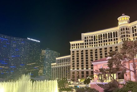 USA Südwesten mit Kindern - USA for family individuell - Kalifornien, Nationalparks & Las Vegas - Las Vegas - Lichtershow am Abend