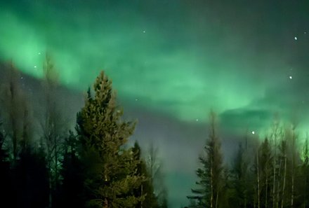 Finnland Familienurlaub - Finnland for family Winter - Nordlichter am Himmel