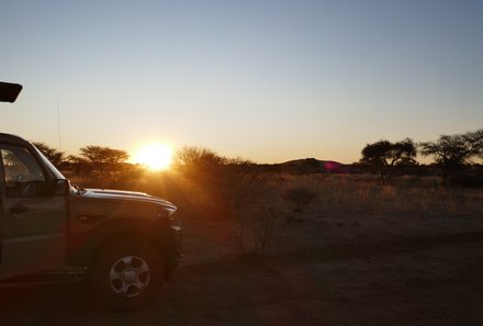 Namibia mit Jugendlichen - Safari im privaten Tierreservat - Sonnenuntergang