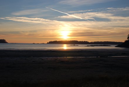 Westkanada for family - Familienurlaub Kanada - Sonnenuntergang am Strand in Kanada
