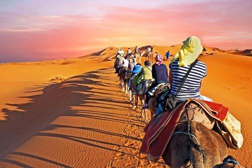 Reiseziele 2020 für Familien - Marokko - Kameltrekking