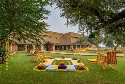 Indien mit Kindern - Indien for family - Desert Resort in Madawa - Garten