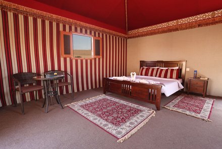 Familienurlaub Oman - Oman for family individuell - Thousand Nights Camp - Beduinenzelt