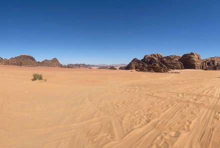 Jordanien Rundreise mit Kindern - Wadi Rum - Wüstenlandschaft