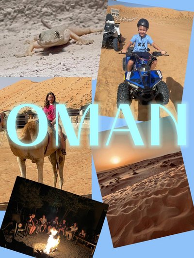 Oman for family - Bewertung - Collage in der Wüste Oman for family - Bewertung - Collage in der Wüste